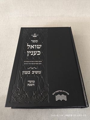 ספר 
שואל כענין 
אוסף קושיות ותמיהות מעוררות מתוך ספריהם של גדולי הדורות 
משיב 