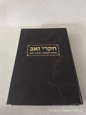 חקרי זאב 
שאלות ותשובות 
שיעורי הלכה 
מצב חדש