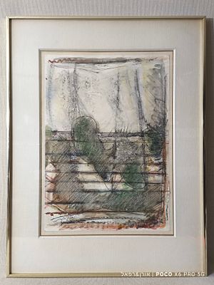 יחזקאל שטרייכמן (1906-1993) 
מופשט 
אקוורל על נייר, חתום ומתוארך 77 
נתון 