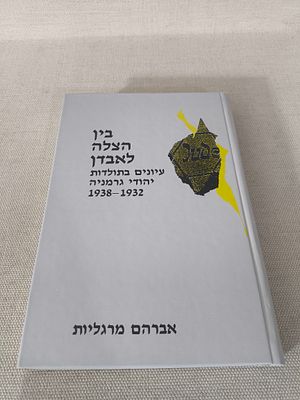 בין הצלה לאבדן - עיונים בתולדות יהודי גרמניה 1932-1938, מאת אברהם מרגליות, ירושלים תש"ן 
מצב טוב