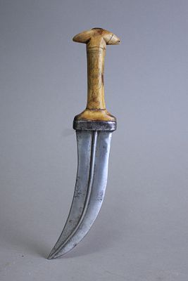 פגיון / ג'מביה מעניין ממזרח אפריקה. השפעה ברורה של פגיונות ערביים מחצי האי הערבי וממרכז אפריקה. 