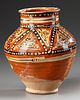 A SAMANID SLIP-PAINTED POTTERY JAR, 10TH-11TH CENTURY. Decorated in manganese brown and cream Image - 2