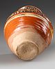 A SAMANID SLIP-PAINTED POTTERY JAR, 10TH-11TH CENTURY. Decorated in manganese brown and cream Image - 4
