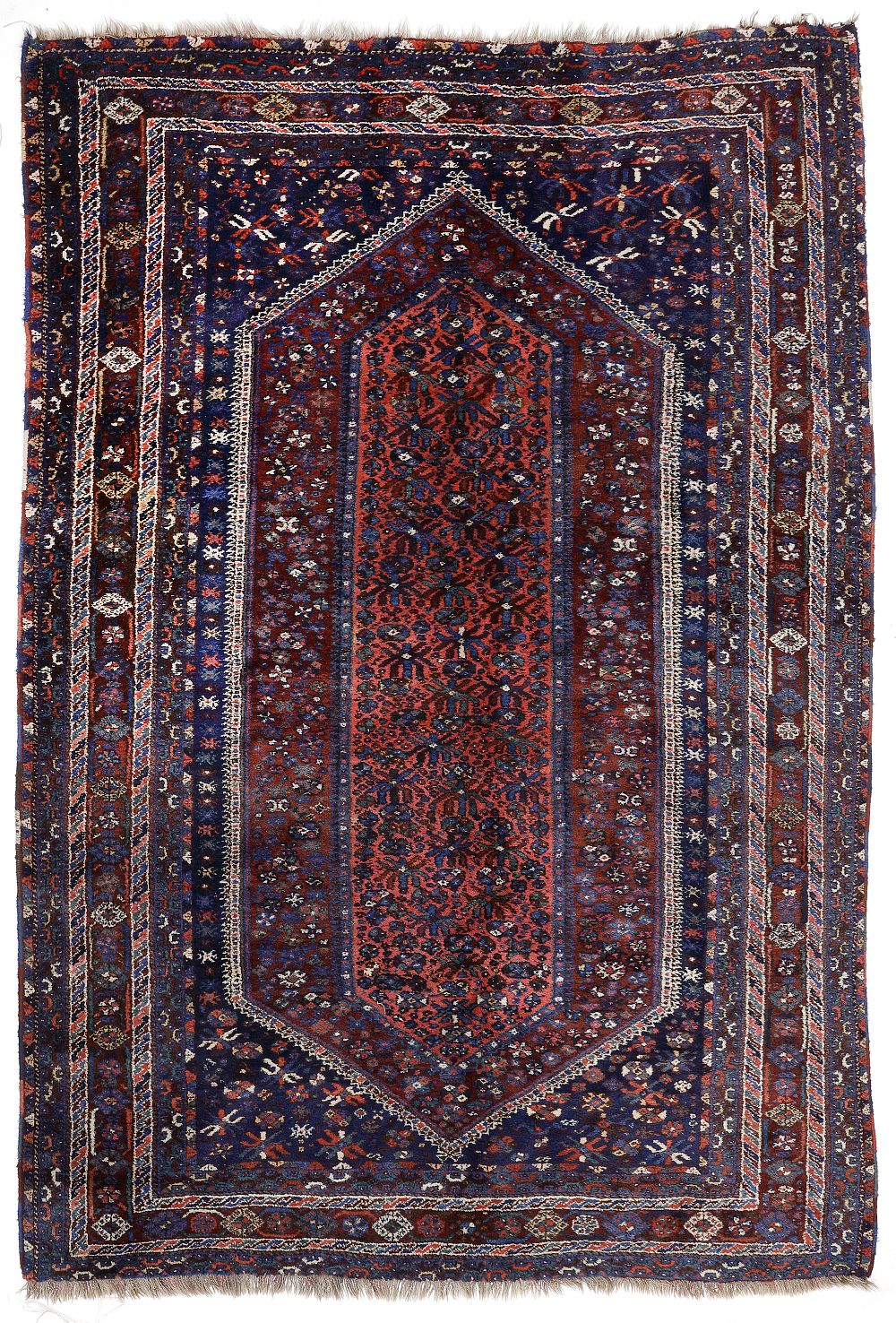 SHIRAZ, SOUTHERN PERSIA, CIRCA 1940. Genuine village nomadic rug. 
Original all around, soft 