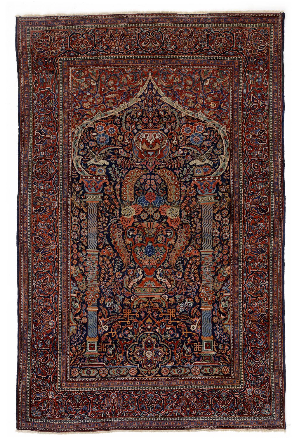 A KECHAN RUG, 19TH CENTURY. Antique kechan, 19th century, finely hand-knotted, shiny soft cork 