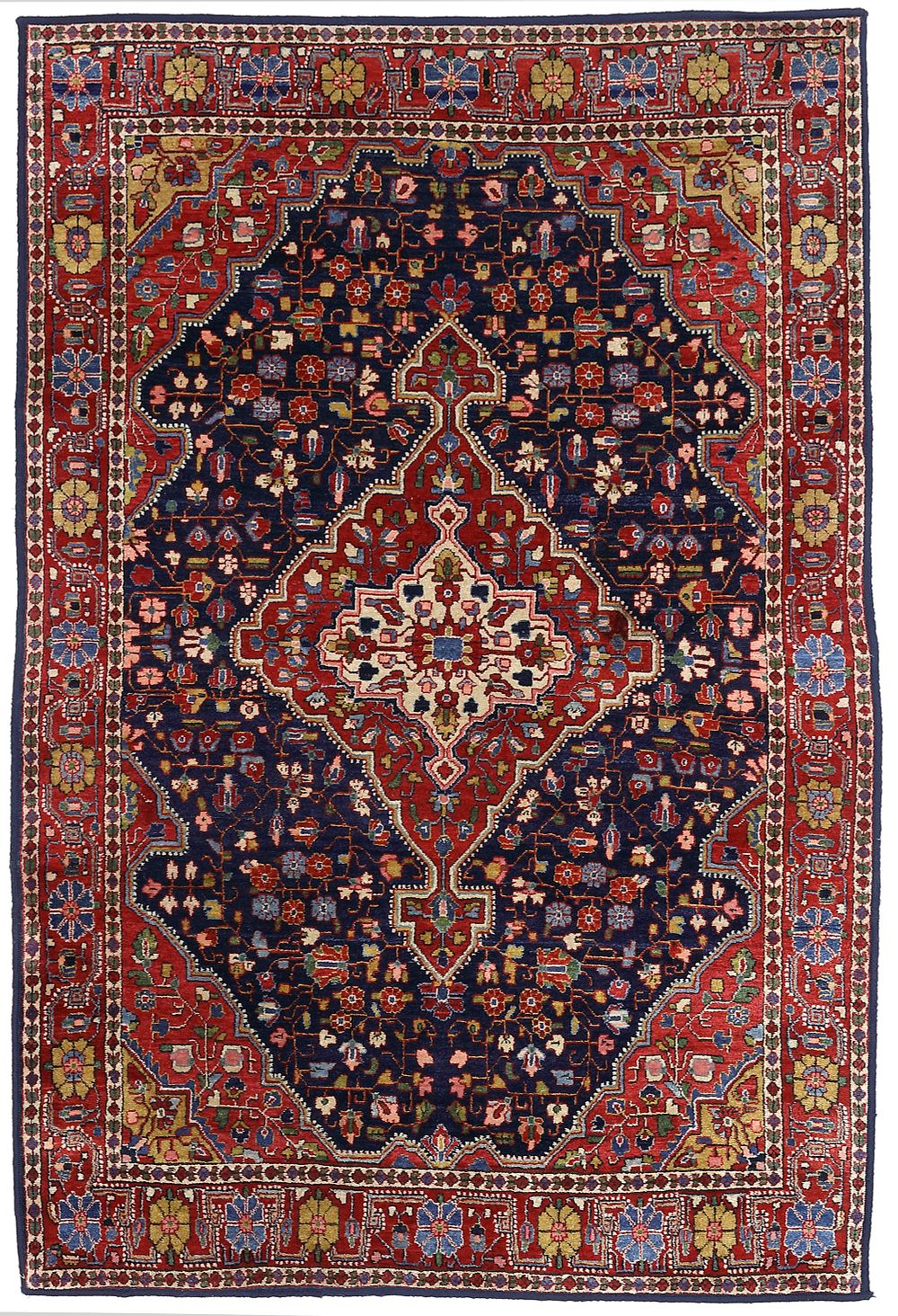 OJOSAR CARPET, CENTRAL PERSIA, CIRCA 1930. Central Persia, shiny sheep’s wool pile knotted on 