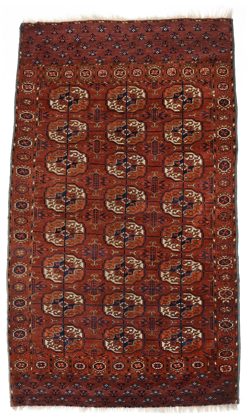 AN ANTIQUE TEKKE CEREMONIAL CARPET, 1ST HALF 19TH CENTURY. An antique Tekke, "ceremonial carpet" 