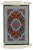 A PERSIAN SILK CARPET, SIGNED. Small-format jewel, extremely fine hand-knotted luxury carpet Image - 1