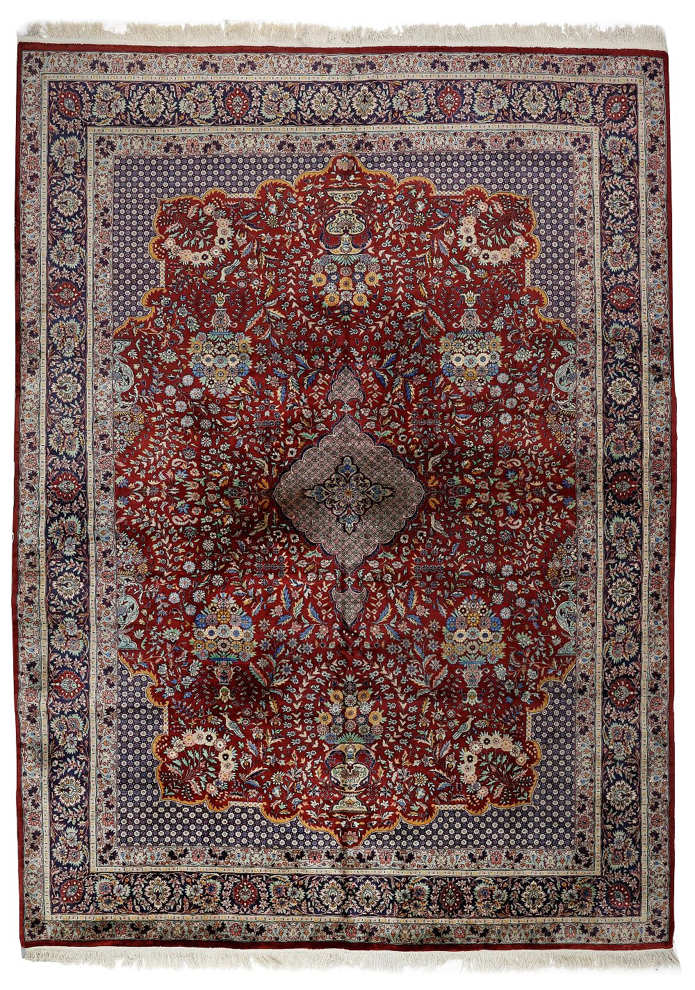 AN INDIAN CARPET, CIRCA 1930. An Indian carpet, circa 1930. 
Soft sheep's wool on cotton 