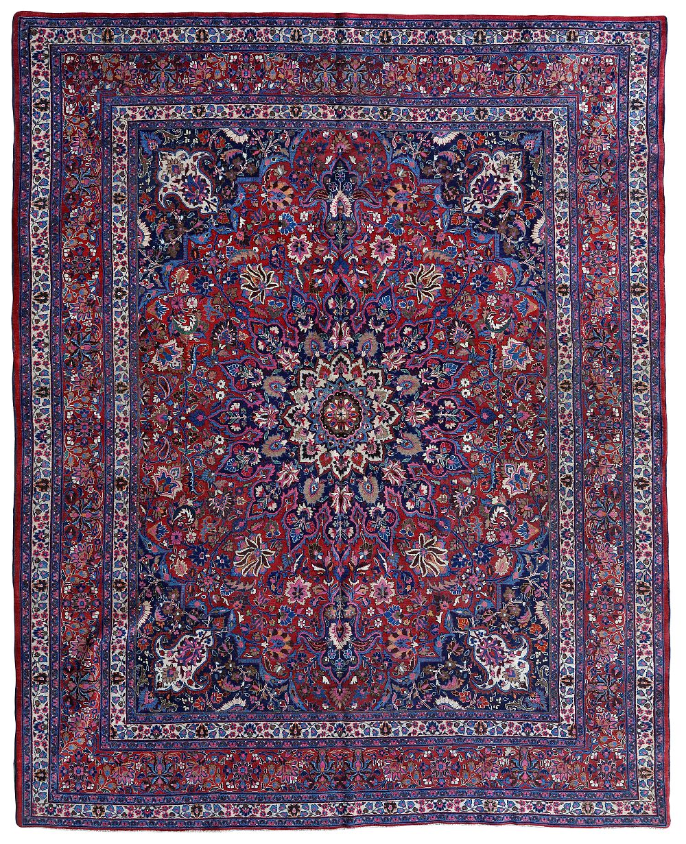 KHORASSAN FROM NORTHEASTERN PERSIA, LATE 19TH CENTURY. Antique, shiny sheep’s wool pile knotted 