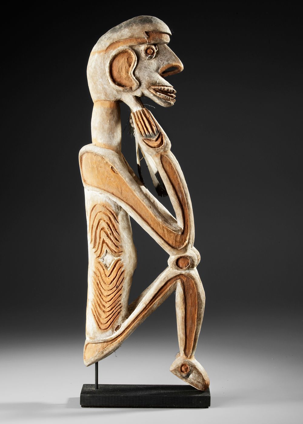 Asmat Ancestor carving collected by Jac Hoogerbrugge in the 1960’s or 1970’s. 62 by 21 cm.