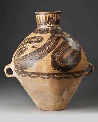 CHINESE PAINTED POTTERY JAR – NEOLITHIC PERIOD, BANSHAN CULTURE,3RD MILLENNIUM BC OR LATER. A 