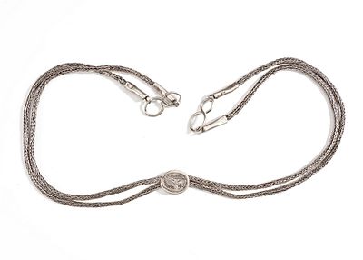 AN AFGHAN SILVER NECKLACE, 20TH CENTURY. A finely crafted Afghan silver necklace from the 20th 