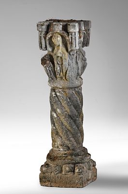 A CONTINENTAL COMPOSITION STONE JARDINIERE, LATE 19TH-EARLY 20TH CENTURY. The square section 