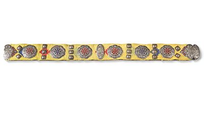 CAUCASIAN NIELLO SILVER BELT – 19TH CENTURY. A finely crafted 19th-century Caucasian belt 