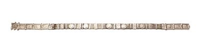 AN OTTOMAN SILVER BELT, 19TH CENTURY. Composed of linked panels finely decorated with intricate 