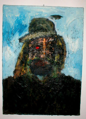 David Harel "דמות" שמן על בד חתום מידות 76X55 ס"מ חתום