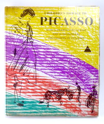 ספר פיקאסו עם 52 רישומים של מלחמות שוורים שנת 1970 דפים עבים ואיכותיים ועוד 48 ציורי ילדים 