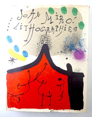 HOAN MIRO LITHOGRAPHIES ספר ליטוגרפיות של האמן חואן מירו חתום על ידי האמן וממוספר 12/150 מידות 