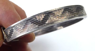 צמיד כסף וינטג' עבודת חריטה יפה יתום לכסף 835 משקל 27 גרם