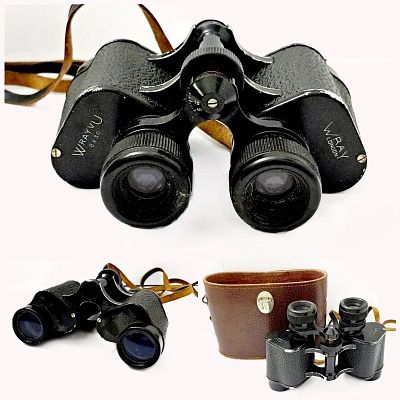 משקפת ישנה WRAY LONDON
משקפת עם נרתיק עור מקורי ( המכסה חסר )
8*30
אורך - 12 ס"מ
רוחב - 17 