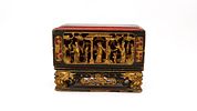 An antique Chinese gilt and lacquered carved wood altar box for the Straits of Peranakan Image - 2