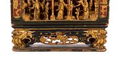 An antique Chinese gilt and lacquered carved wood altar box for the Straits of Peranakan Image - 5