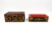 An antique Chinese gilt and lacquered carved wood altar box for the Straits of Peranakan Image - 8