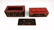 An antique Chinese gilt and lacquered carved wood altar box for the Straits of Peranakan Image - 9