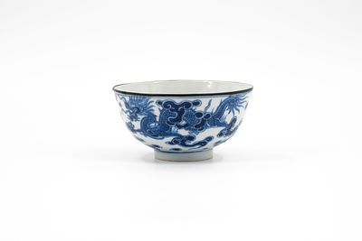 A Chinese blue and white 'Bleu de Hue' decorated porcelain bowl made for the Vietnamese market 