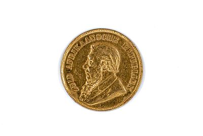 A South African gold 1 Pond coin of Paul Kruger, dated 1898. With bust of Paul Kruger on the 
