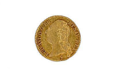 A French gold Louis d'or of Louis XVI, dated 1786. With head of Louis XVI on the obverse, and 