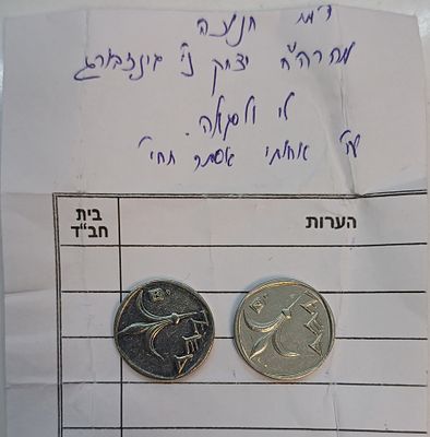 הזדמנות-לכאורה לראשונה במכירות!! מטבעות מהרה"ח המקובל מרבני חב"ד רבי יצחק גינזבורג. לכאורה 