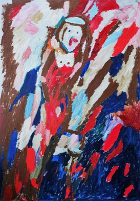 Александр Савченко. Обнаженная Жюли. Бумага, масло. 100х70 см. 2015.