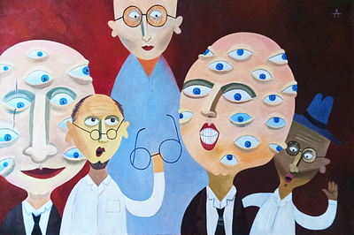 Андрей Пликусов. Очки надо. Холст, масло. 80х120 см. 2025.