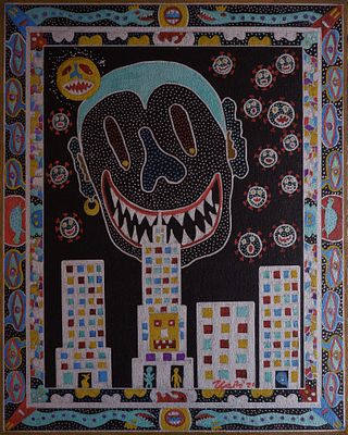 Илья Царев. And power was given to him to kill with sword and pestilence. Холст на картоне 