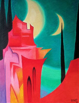 Мария Эрнст. Мираж. Холст на подрамнике, масляная пастель. 80х60 см.