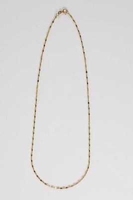 CURB LINK 14K GOLD CHAIN. Yellow gold; [2 dwt]; L-18", VG-EX