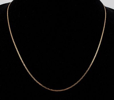 14K GOLD MARINE LINK CHAIN. Marked "Italy" 14K, marine link chain, L-20", [1.54 dwt], VG