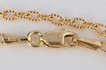 14K YELLOW GOLD CHAIN. Unusual oval links with twist texture; marked "Midas" "Turkey" 14K, L-20" Image - 2