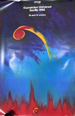 Expo 92 poster dated April 20 to October 12. 🎆 **Official Poster for Expo 92 – Seville |
