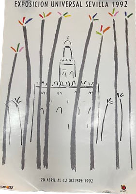 🖼️ **Expo 92 Seville Poster – Giralda Retro Edition**. A graphic work that stirs memories. This