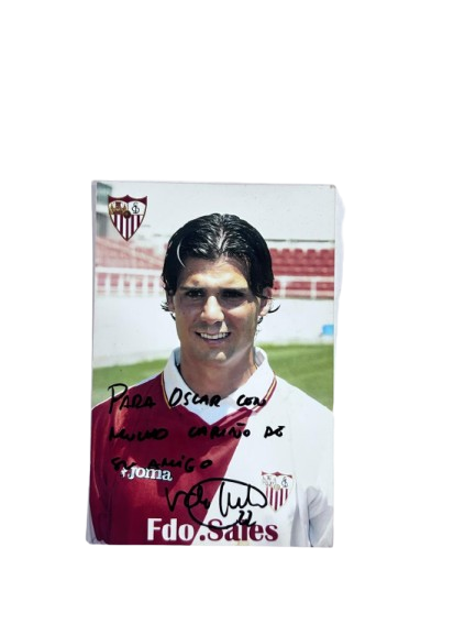 Fernando Sales - Signed photograph of Fernando Sales de los Cobos during his time at Sevilla F.C. P 