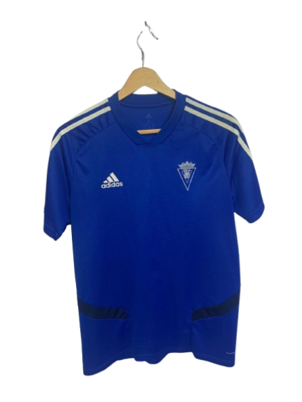 A stranger - Official C&aacute;diz CF Adidas T-shirt. Blue sports shirt with black and white details. 