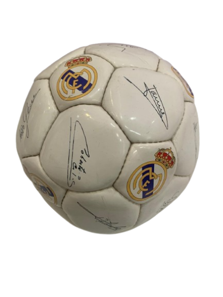 A stranger - Real Madrid CF commemorative ball – signed. White Adidas Telstar ball with multiple 