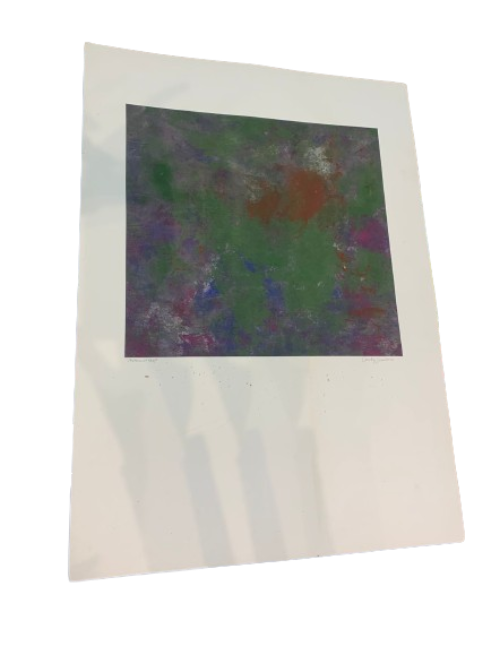 Conchita Carambano - Abstract art print titled "Midsummer Night". Abstract artwork with smudges of 