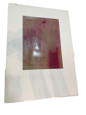 Conchita Carambano - Abstract art print titled "Spaces Apart". Abstract artwork combining brown and 