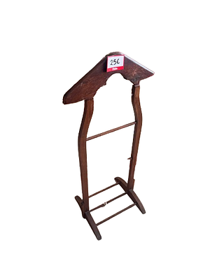Vintage Valet Stand in Solid Wood. A functional bedroom furniture piece designed to organize 