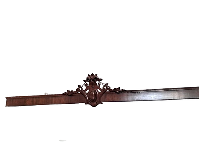 Classic Wooden Curtain Rod. It consists of a long, solid bar made of fine wood with a high-gloss 