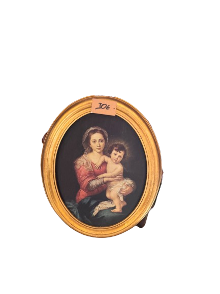 Classic painting of the Virgin Mary with the Child Jesus. A beautiful religious artwork in a 
